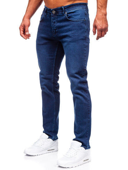 Pantaloni in jeans regular fit da uomo blu Bolf 1133