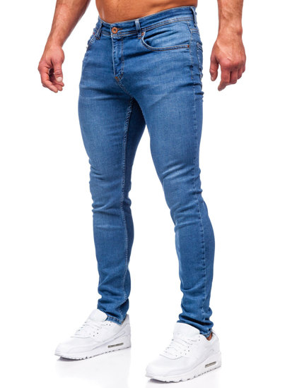 Pantaloni in jeans regular fit da uomo blu Bolf 3434