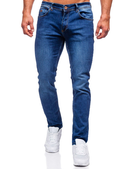 Pantaloni in jeans regular fit da uomo blu Bolf 4956