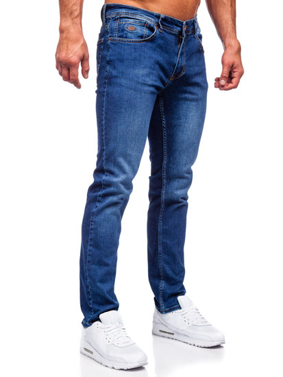 Pantaloni in jeans regular fit da uomo blu Bolf 4956