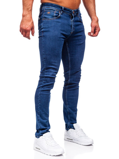 Pantaloni in jeans regular fit da uomo blu Bolf 5158