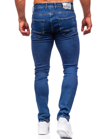 Pantaloni in jeans regular fit da uomo blu Bolf 5158