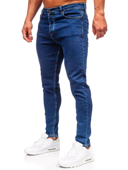 Pantaloni in jeans regular fit da uomo blu Bolf 6019