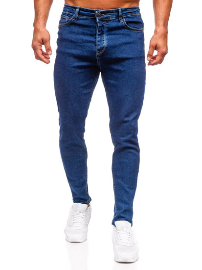 Pantaloni in jeans regular fit da uomo blu Bolf 6019