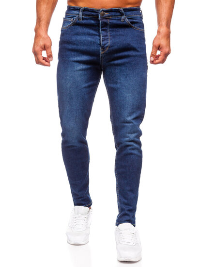 Pantaloni in jeans regular fit da uomo blu Bolf 6020