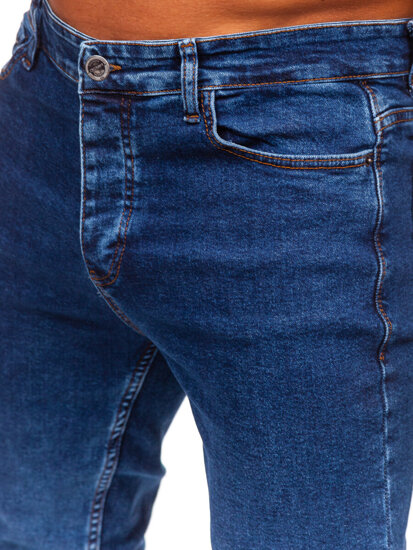 Pantaloni in jeans regular fit da uomo blu Bolf 6053