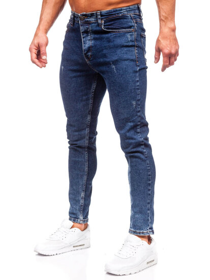 Pantaloni in jeans regular fit da uomo blu Bolf 6057