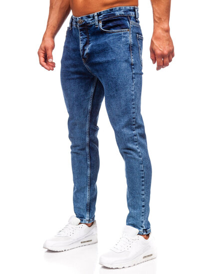 Pantaloni in jeans regular fit da uomo blu Bolf 6067