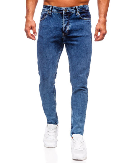 Pantaloni in jeans regular fit da uomo blu Bolf 6067