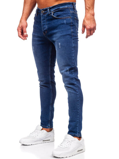 Pantaloni in jeans regular fit da uomo blu Bolf 6217