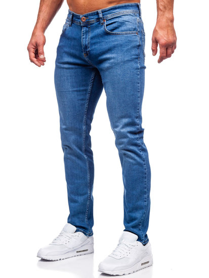 Pantaloni in jeans regular fit da uomo blu Bolf 6356