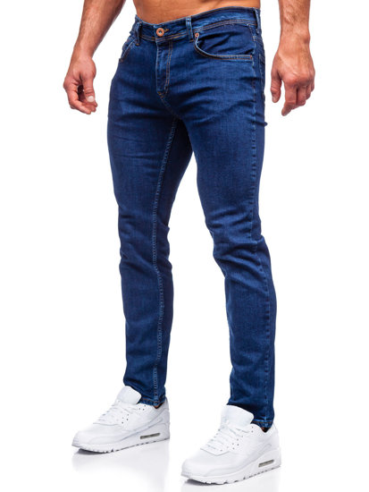 Pantaloni in jeans regular fit da uomo blu Bolf 6558