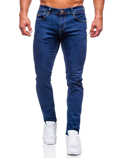 Pantaloni in jeans regular fit da uomo blu Bolf 6558