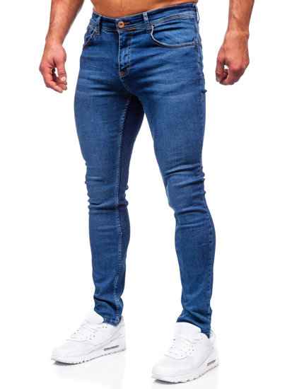 Pantaloni in jeans regular fit da uomo blu Bolf 6767R