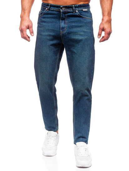 Pantaloni in jeans regular fit da uomo blu Bolf GT25