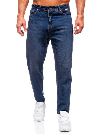 Pantaloni in jeans regular fit da uomo blu Bolf GT27