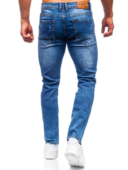 Pantaloni in jeans regular fit da uomo blu Bolf K10006-1