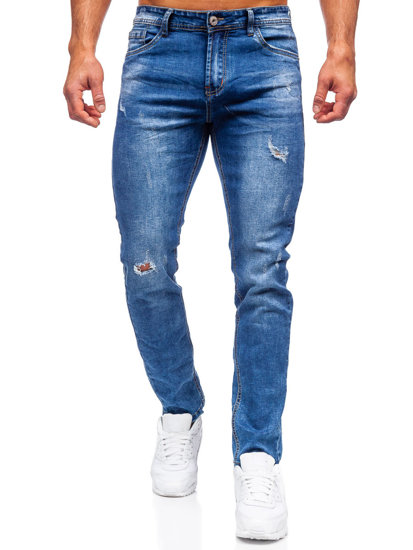 Pantaloni in jeans regular fit da uomo blu Bolf K10006-1