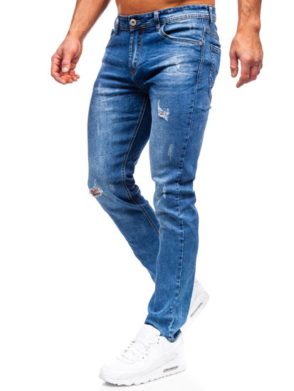 Pantaloni in jeans regular fit da uomo blu Bolf K10006-1