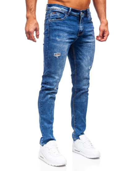 Pantaloni in jeans regular fit da uomo blu Bolf K10008-1