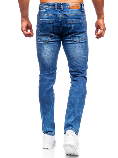 Pantaloni in jeans regular fit da uomo blu Bolf K10008-1