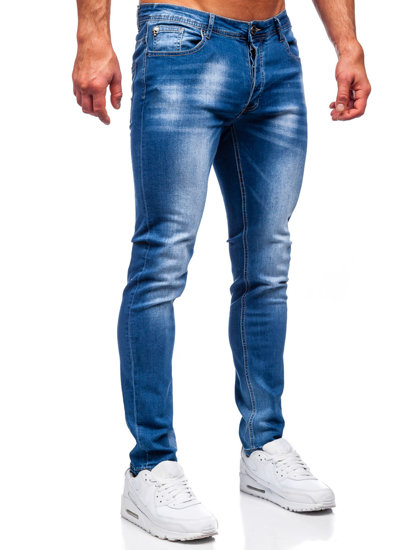 Pantaloni in jeans regular fit da uomo blu Bolf MP019BC