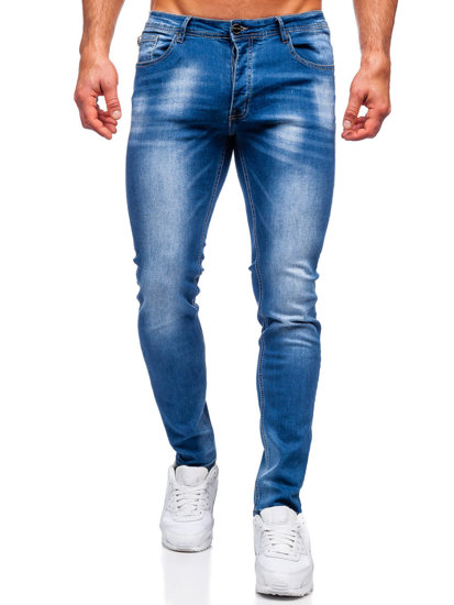 Pantaloni in jeans regular fit da uomo blu Bolf MP019BC