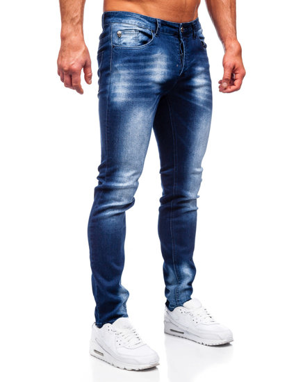 Pantaloni in jeans regular fit da uomo blu Bolf MP019BS