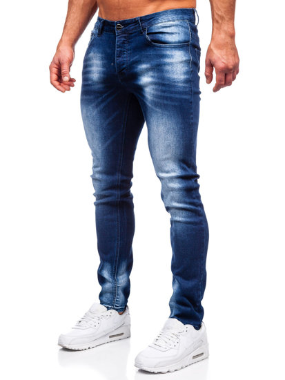 Pantaloni in jeans regular fit da uomo blu Bolf MP019BS