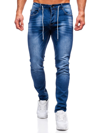 Pantaloni in jeans regular fit da uomo blu Bolf MP021B