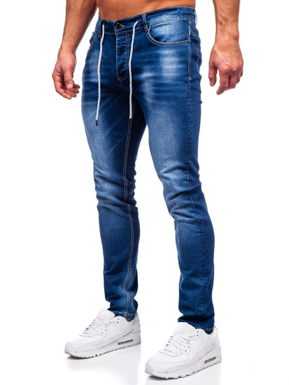 Pantaloni in jeans regular fit da uomo blu Bolf MP021B