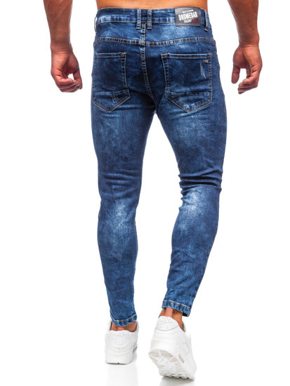 Pantaloni in jeans regular fit da uomo blu Bolf TF092