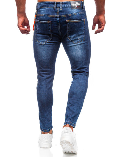 Pantaloni in jeans regular fit da uomo blu Bolf TF093