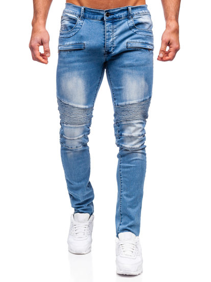 Pantaloni in jeans regular fit da uomo celesti Bolf MP0029BC