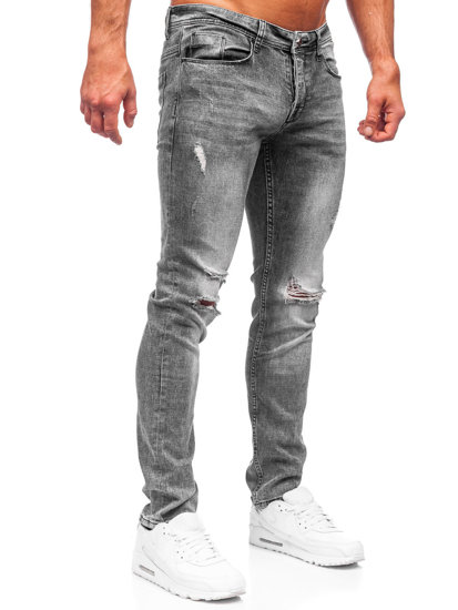 Pantaloni in jeans regular fit da uomo grigi Bolf MP002G