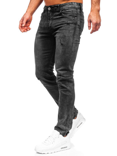 Pantaloni in jeans regular fit da uomo neri Bolf K10006-2