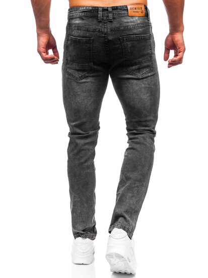 Pantaloni in jeans regular fit da uomo neri Bolf K10007-2