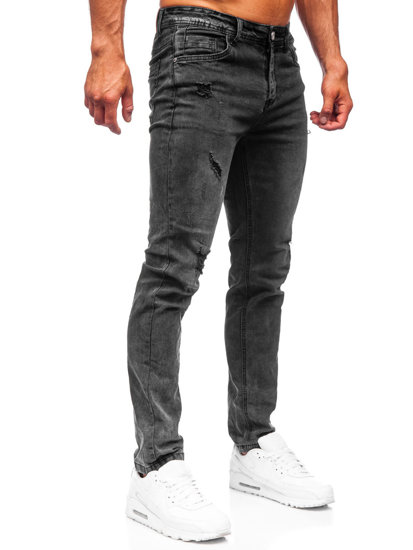 Pantaloni in jeans regular fit da uomo neri Bolf K10009-2