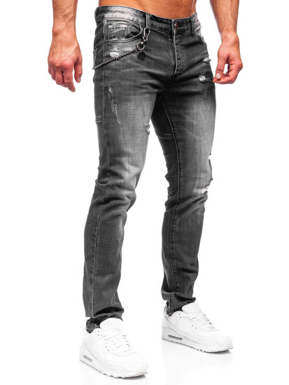 Pantaloni in jeans regular fit da uomo neri Bolf MP0051N