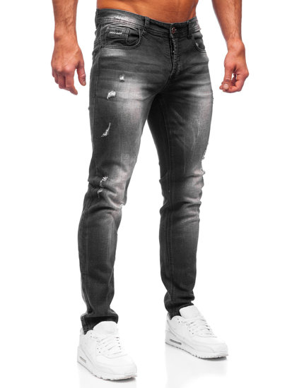 Pantaloni in jeans regular fit da uomo neri Bolf MP010N