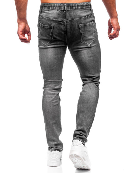 Pantaloni in jeans regular fit da uomo neri Bolf MP021G