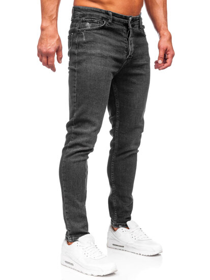 Pantaloni in jeans regular fit da uomo nero Bolf 6008