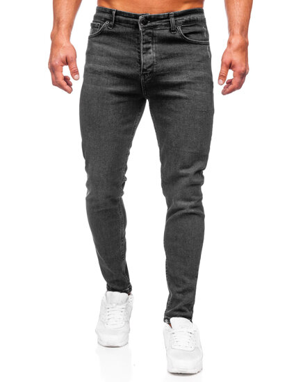 Pantaloni in jeans regular fit da uomo nero Bolf 6008