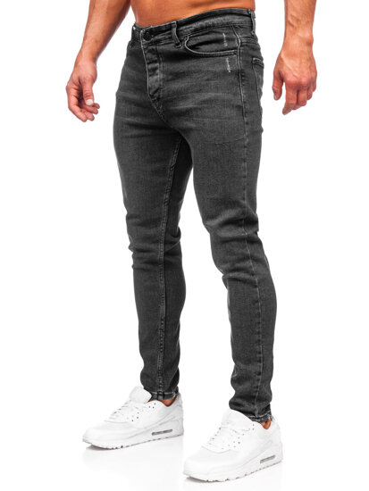 Pantaloni in jeans regular fit da uomo nero Bolf 6008