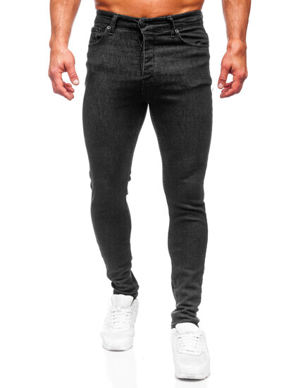 Pantaloni in jeans regular fit da uomo nero Bolf 6009