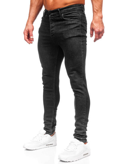 Pantaloni in jeans regular fit da uomo nero Bolf 6009