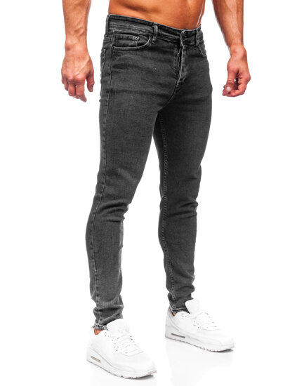 Pantaloni in jeans regular fit da uomo nero Bolf 6027