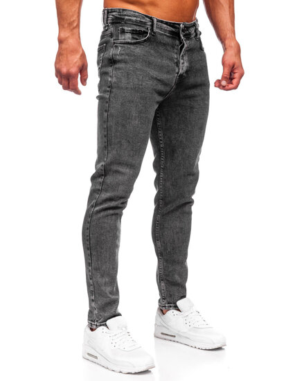 Pantaloni in jeans regular fit da uomo nero Bolf 6028