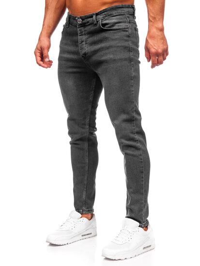 Pantaloni in jeans regular fit da uomo nero Bolf 6077