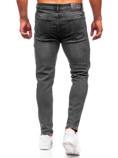 Pantaloni in jeans regular fit da uomo nero Bolf 6077